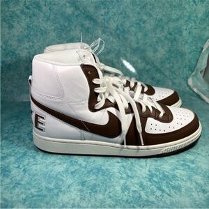 Nike Terminator High Top Men’s White Brown Leather Retro Shoes Sneakers Size 12